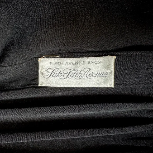 Saks Fifth Avenue Albert Capraro Black Midi Dress - Picture 5 of 11